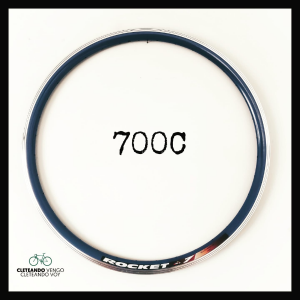 LLANTA ALUMINIO 700C 36H AERO, AZUL. MARCA ROCKET